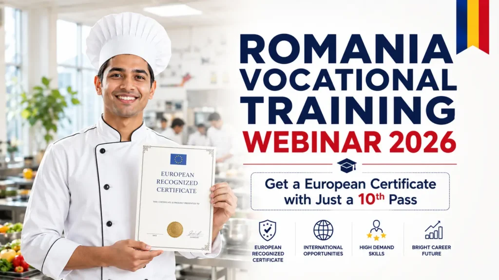 Romania Vocational Training 2026 — European certificate for Indian students People's Overseas Surat