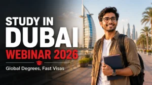 Study in Dubai Webinar 2026 — free live session for Indian students People's Overseas