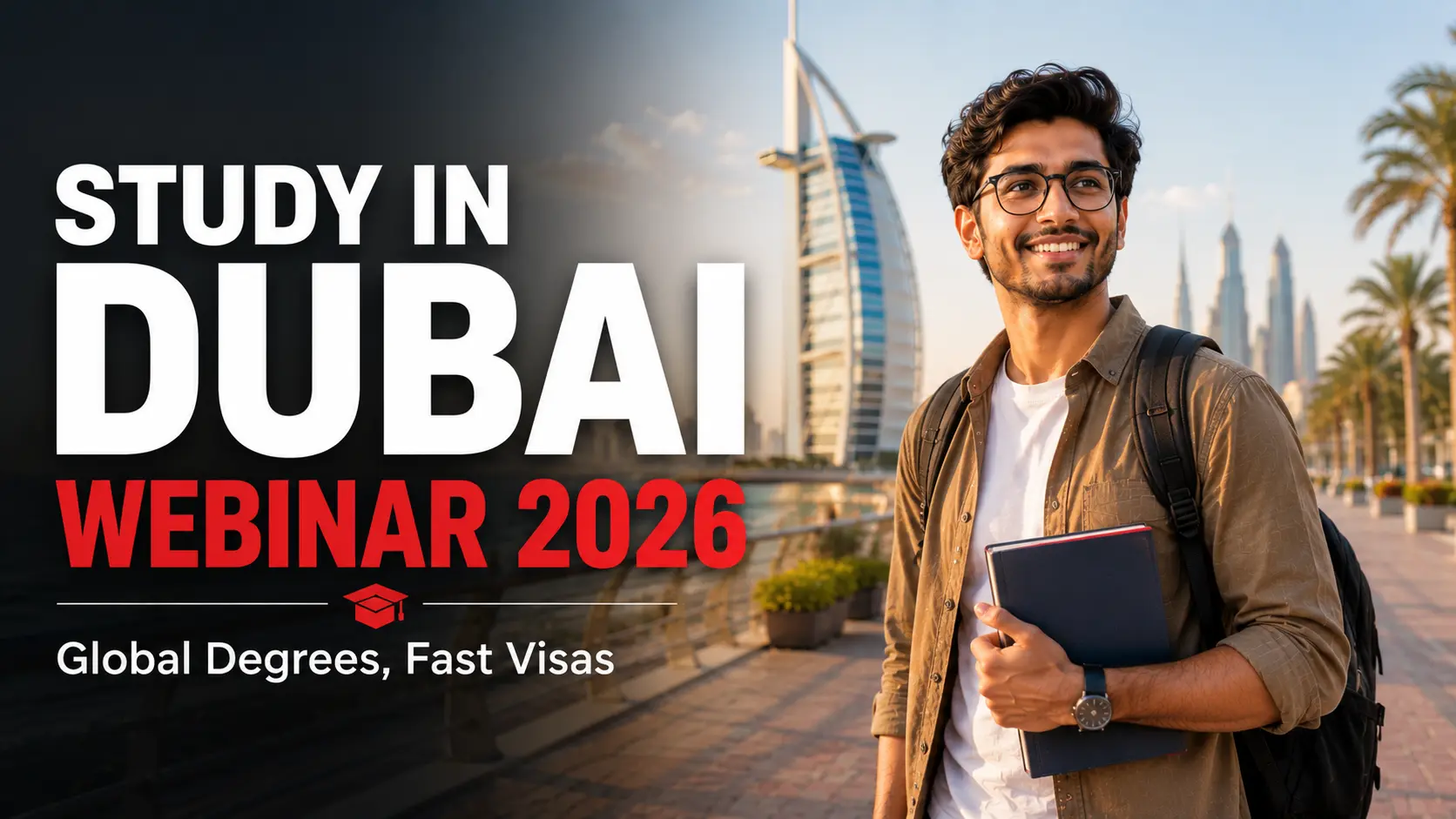 Study in Dubai Webinar 2026 — free live session for Indian students People's Overseas