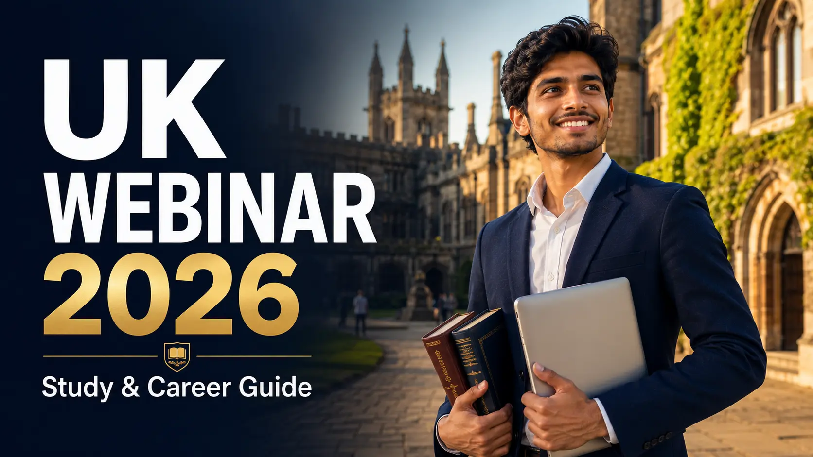 Study in UK Webinar 2026 — free live session 18 July for Indian students Peoples Overseas Surat