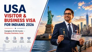 USA visitor visa business visa Indians 2026 B1 B2 complete guide Peoples Overseas Surat