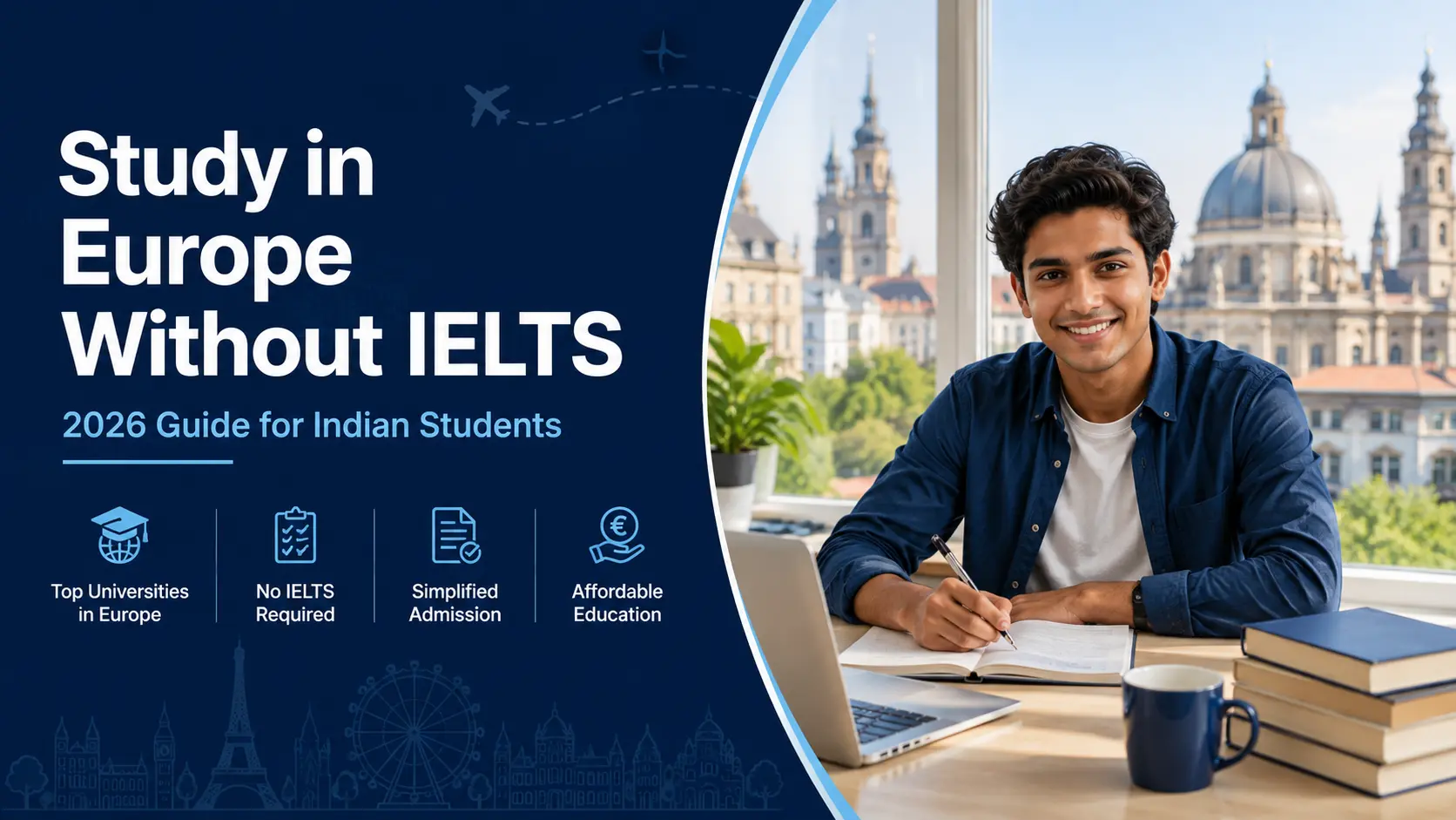study in Europe without IELTS 2026 MOI Duolingo guide for Indian students - Peoples Overseas Surat