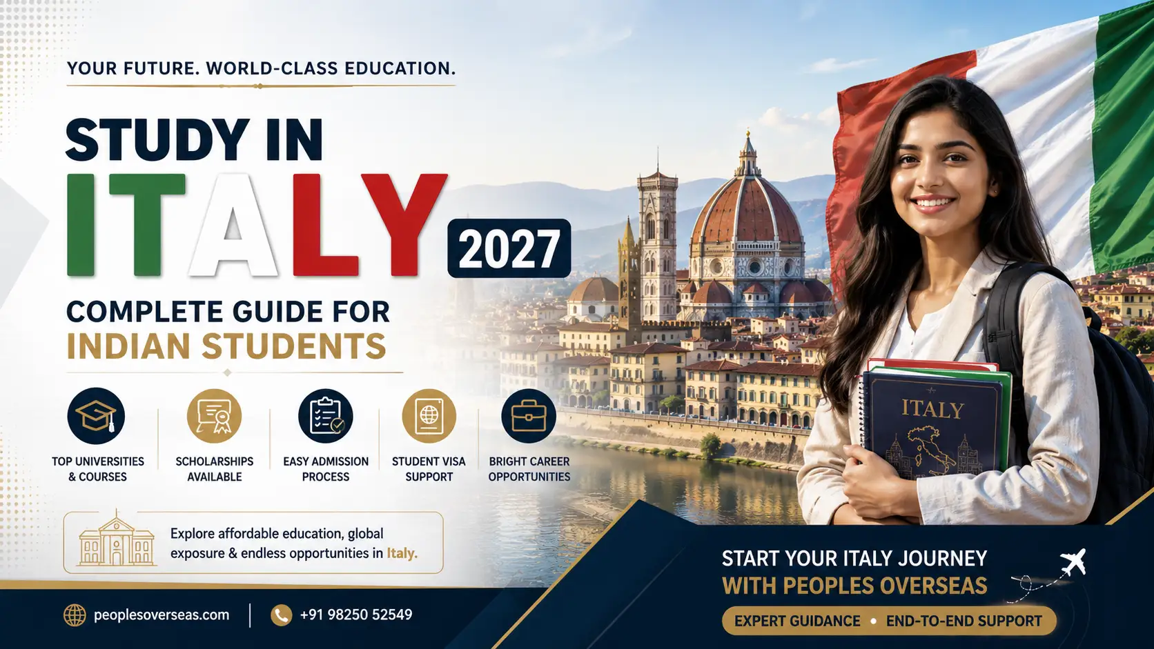 Study in Italy 2027 for Indian students