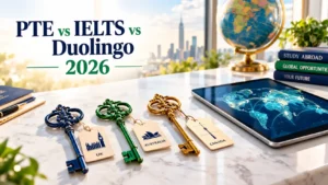 PTE vs IELTS vs Duolingo 2026 comparison guide