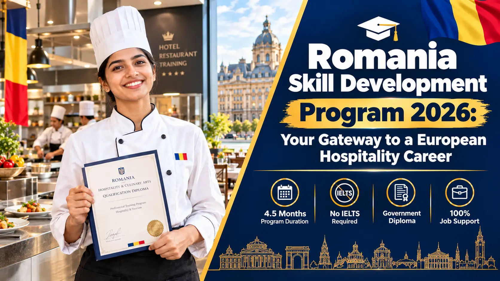 Romania Skill Development Program 2026 – hospitality training and job placement for Indian students